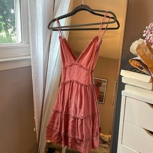 Dark pink flattering dress